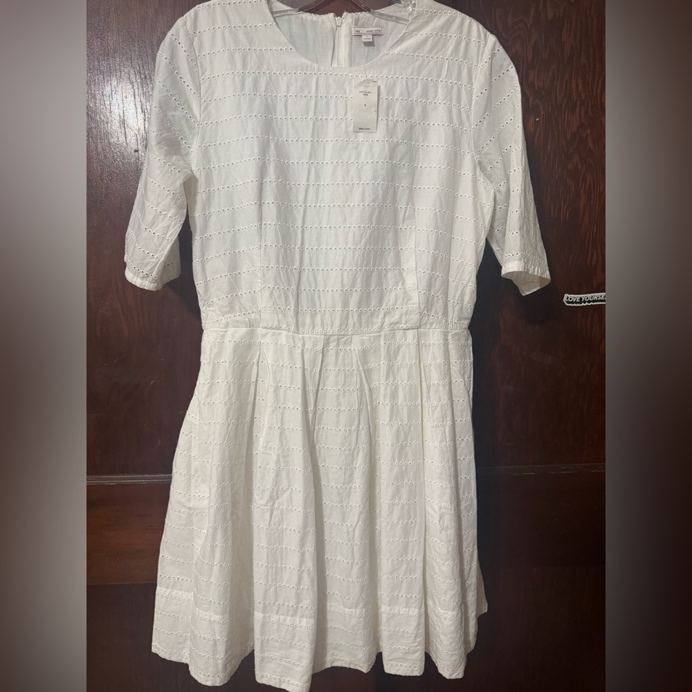 Elegant White Eyelet Dress